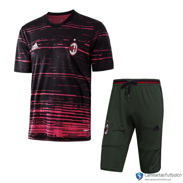 Camiseta Entrenamiento Milan Conjunto Completo 2017-18 Negro Rosa